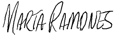 Signature Marta Ramones