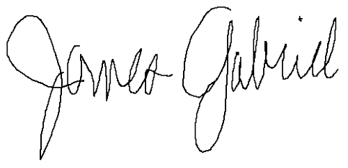 Signature James Gabriel